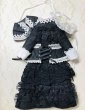 画像5: 花布糸様制作『BLACKワンピースとヘッドドレスとケープとコルセットのセット』27 cmドール size (5)