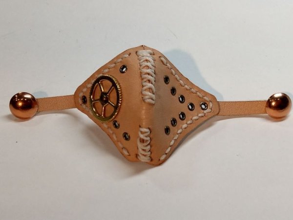 画像4: gohongi様制作革製マスク「ナチュラル」 (4)