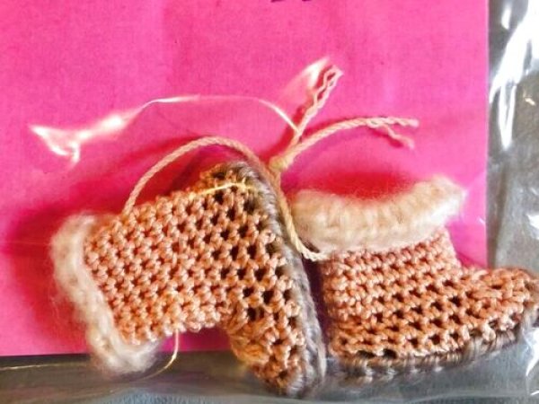 画像4: ネオブライス.リカちゃんsize『ニット編みルームブーツ』ベビーピンク (4)