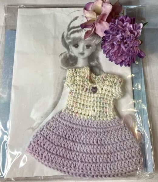 画像3: 『Sale!』27cmドール相当size『レース編み薄紫色のワンピース』 (3)