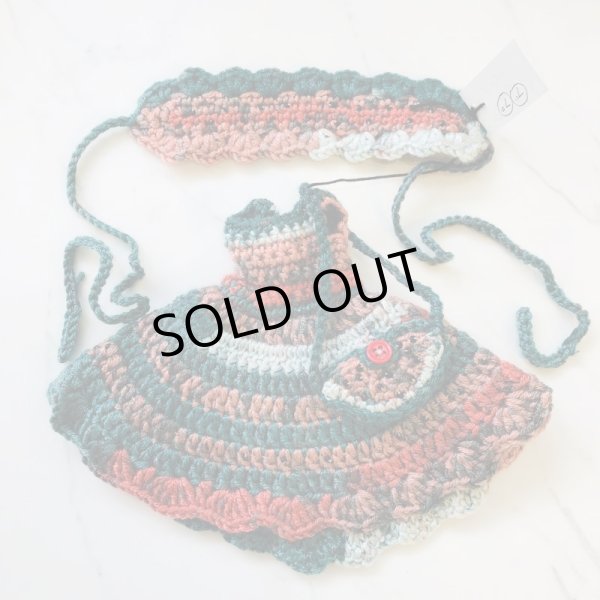 画像4: 花布糸様制作レース編み【 スイカワンピース&ヘッドドレス　】ネオブライスsizeプーリップsize (4)