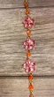 画像1:  『 キラキラ桜のビーズネックレス』 オレンジ　色々なサイズのドールさんに(全長22cmアジャスター付き) (1)