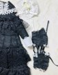 画像3: 花布糸様制作『BLACKワンピースとヘッドドレスとケープとコルセットのセット』27 cmドール size (3)