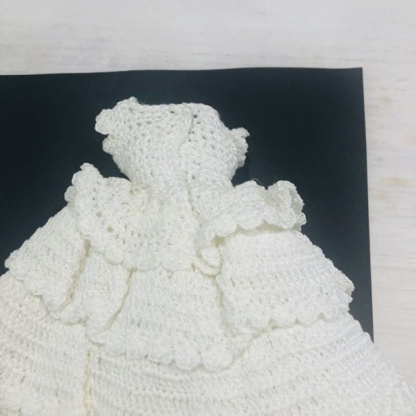 画像4: 総レース編み『ホワイトウエディングドレス』リカちゃん size (4)