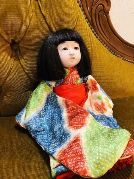 画像5: 松乾斎東光市松人形オープンマウス　兵児帯にも銘有り (5)