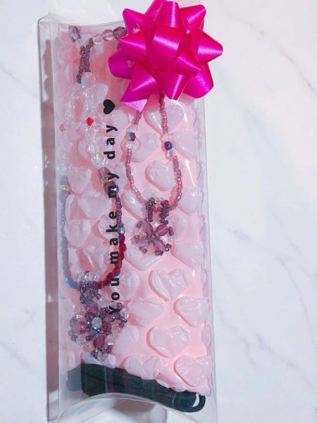 画像3: ドール用とドールオーナー様用の ビーズのネックレスと革紐のセット F (3)