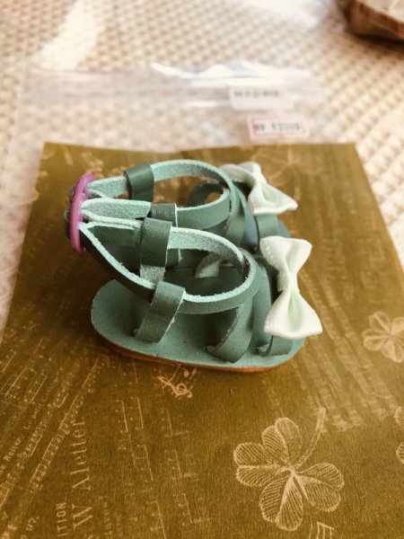 画像3: MDDサイズ サンダル【 パウダーブルー×ホワイトリボン 】 (3)