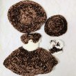 画像4: 花布糸様制作『チョコレートカラーニット帽2点とワンピース&バッグセット』ネオブライス、リカちゃんsize (4)