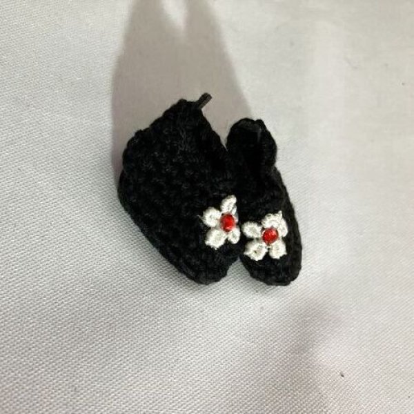 画像3: ネオブライス.リカちゃんsize『レース編みルームブーツ』ブラック (3)