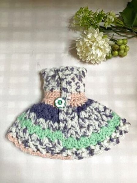 画像4: 『パステルカラーのフラワーニットワンピース』リカちゃん又はネオブライス size (4)