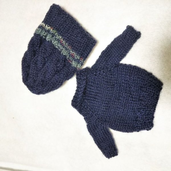 画像4: ネオブライスsize『ミッドナイトニットセット』(ニットカーディガンとニット帽) (4)