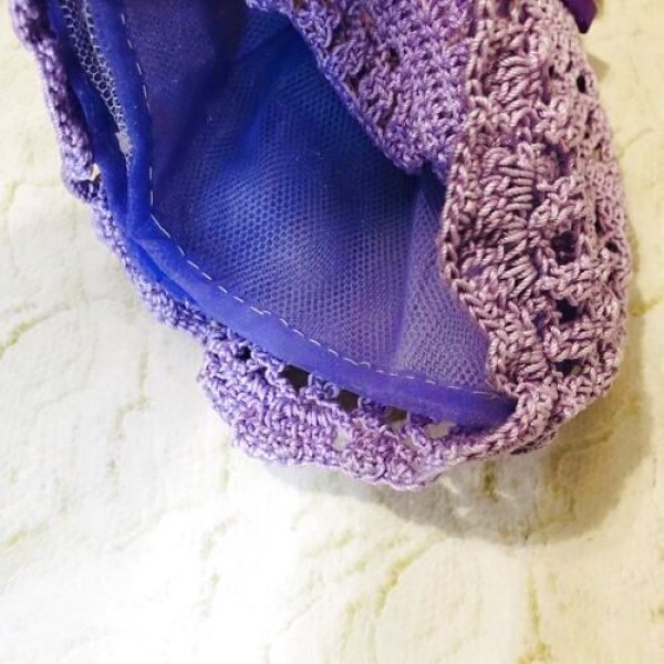 画像5: 花布糸様制作レース編み【 ラベンダー色のマキシ丈ドレス&カチューシャ】ジェニーちゃん等27cm相当size (5)