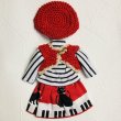 画像2: 花布糸様制作【赤い帽子とジレとブラウスとスカートのセット】リカちゃんsize (2)