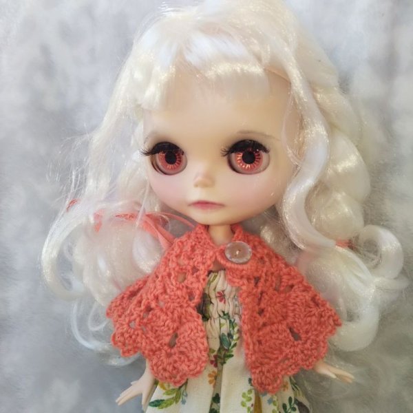 画像4: ネオブライス相当size『ニットのオレンジケープ』 (4)