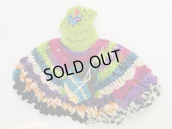 画像4: プーリップ相当 size『MIXニットのワンピース&ボネとバッグのセット』 (4)