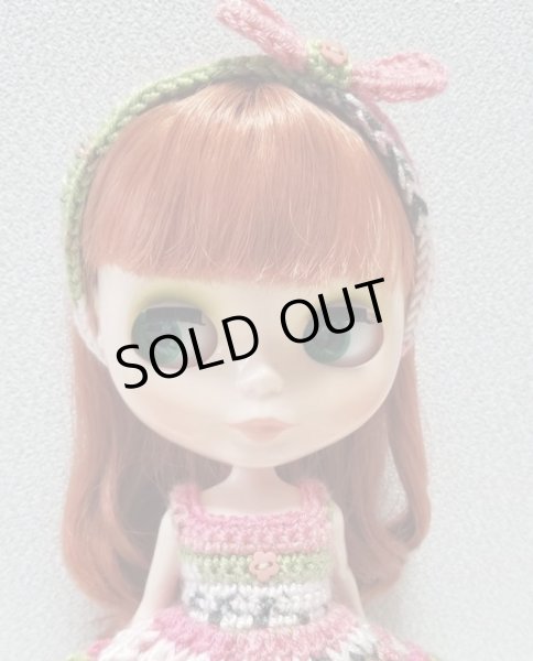 画像2: 花布糸様制作毛糸編み【 ドラゴンフルーツワンピースセット　】ネオブライスsizeプーリップsize (2)