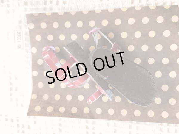 画像7: gohongi様制作　DDサイズ　サンダル【 ワインレッド×キラキラストーン 】 (7)