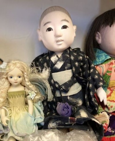 画像1: 昭和時代の市松人形男の子　38cm
