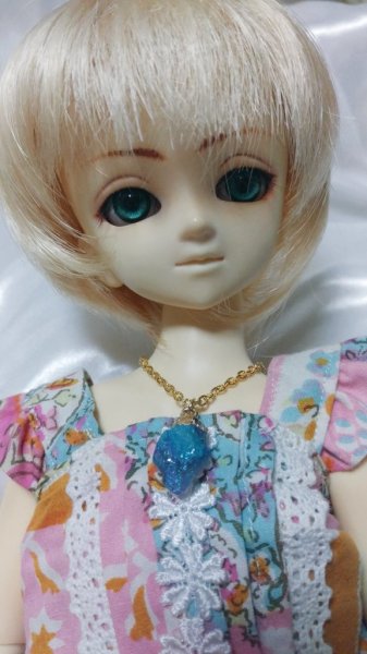 画像2: MSD相当サイズ『 鉱石風ネックレス ピンク 』  (2)