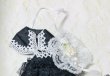 画像4: 花布糸様制作『BLACKワンピースとヘッドドレスとケープとコルセットのセット』27 cmドール size (4)