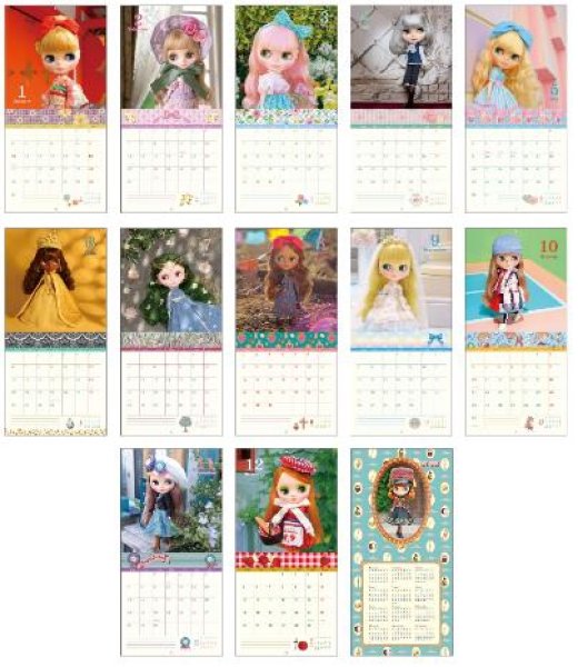 画像2: ポスターになるBlythe公式ステーショナリーグッズ『2022年壁掛けカレンダー』フォーエバーラブ (2)