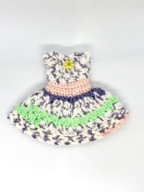 リカちゃん相当size『レース編みピンクお帽子とワンピースの