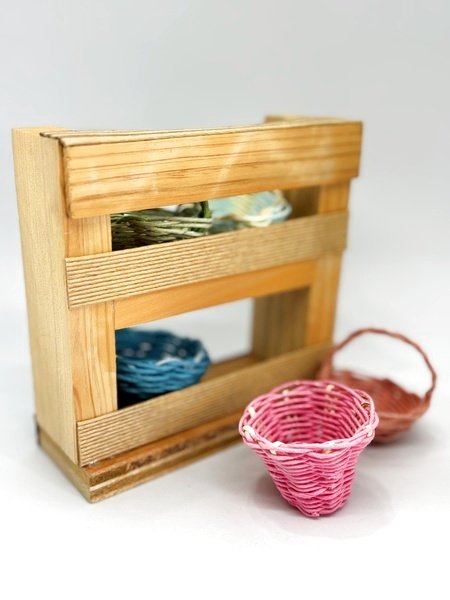 画像3: ミニチュア家具『1/6スケールシェルフとカゴ.バスケットのセット』 (3)