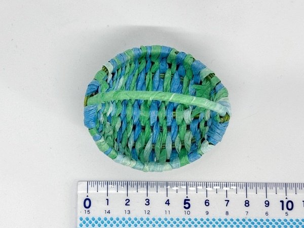 画像3:  1/6ドールサイズバスケット『エメラルドグリーン』カゴバッグ7cm (3)