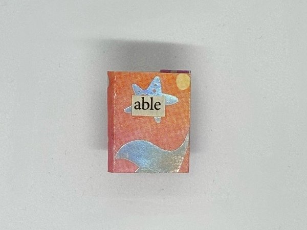 画像2:  1/6サイズ又は1/12ドールサイズ豆本『本5冊セット(赤系5冊)』2cm×1.5cm×0.3cm (2)