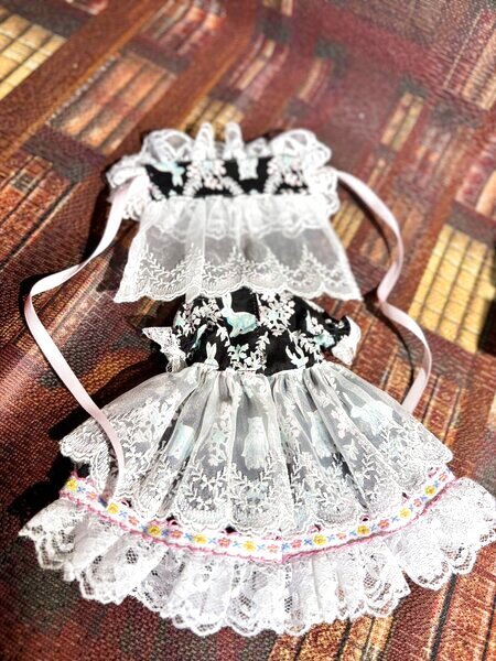 画像4: 幼SD相当サイズ『ワンピースとヘッドドレスのセット』 (4)