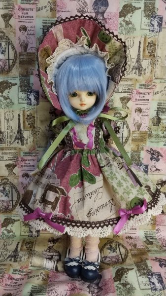 画像6: 幼SD相当サイズ『ワンピースとボンネットのセット』 (6)