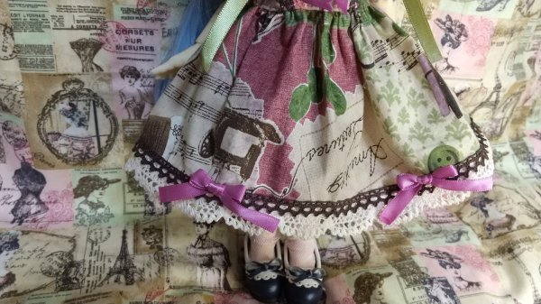 画像3: 幼SD相当サイズ『ワンピースとボンネットのセット』 (3)