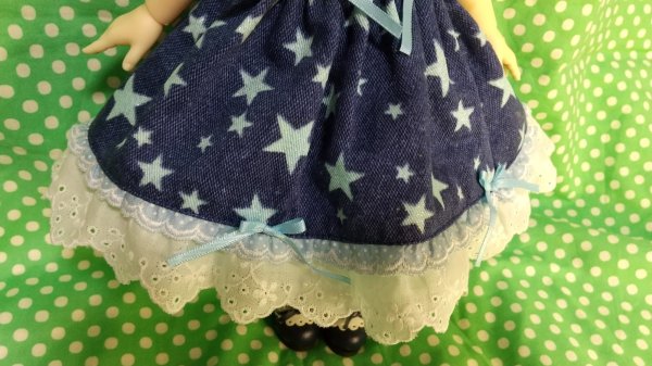 画像3: 幼SD相当サイズ『ワンピースとおリボンヘッドドレスとつけ襟セット』 (3)