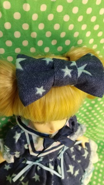 画像4: 幼SD相当サイズ『ワンピースとおリボンヘッドドレスとつけ襟セット』 (4)