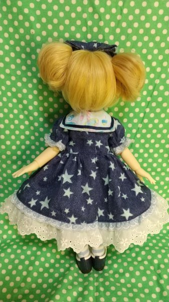 画像5: 幼SD相当サイズ『ワンピースとおリボンヘッドドレスとつけ襟セット』 (5)