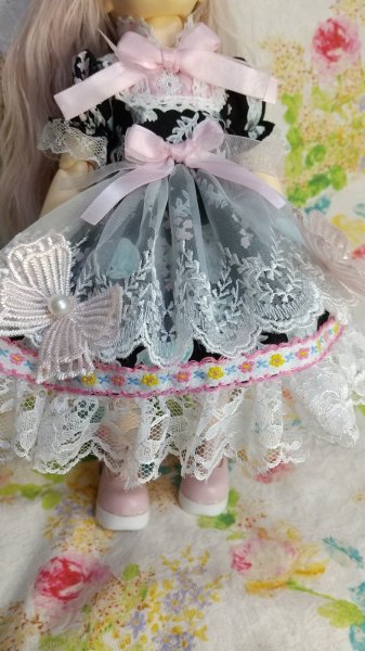 画像6: 幼SD相当サイズ『ワンピースとヘッドドレスのセット』 (6)