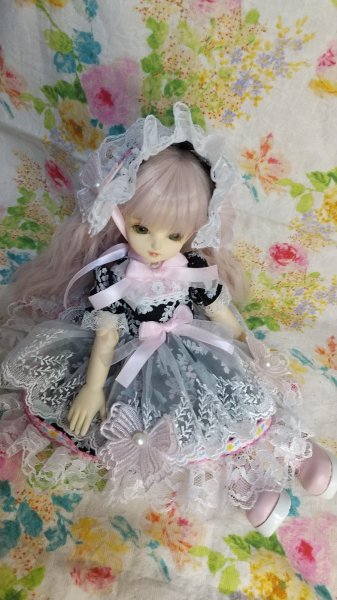 画像7: 幼SD相当サイズ『ワンピースとヘッドドレスのセット』 (7)