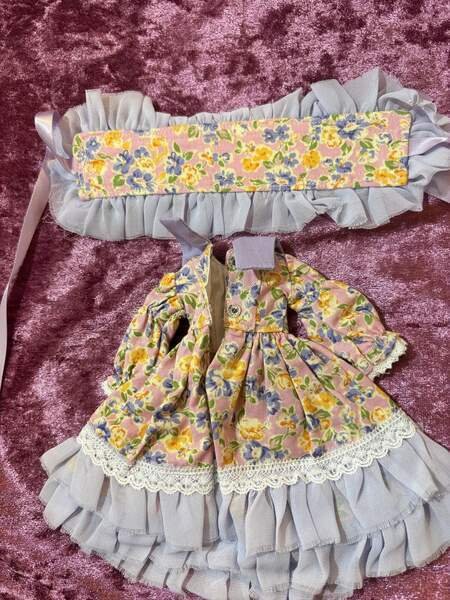 画像2: ネオブライスサイズ『甘ロリィタワンピースとヘッドドレスセット・クリーム』 (2)