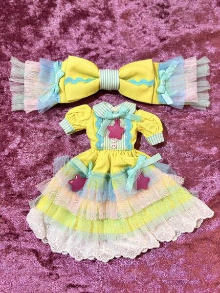 画像2: ネオブライスサイズ『FancySodaワンピース』(ロリィタワンピースとヘッドドレスのセット) (2)