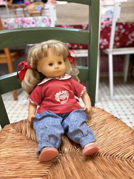 画像5: ブロンドのツインテーにブルーの瞳の女の子　ドイツ製　ヴィンテージZaph 38cm (5)