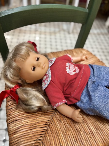 画像4: ブロンドのツインテーにブルーの瞳の女の子　ドイツ製　ヴィンテージZaph 38cm (4)