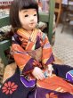 画像1: 大きな大正時代の市松人形『明仙のお着物』人毛　傷有　経年劣化有63cmアンティーク (1)