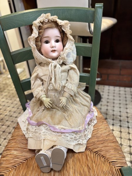 画像2: 仏ビスクドール『パンシー』経年劣化有59cmアンティーク (2)