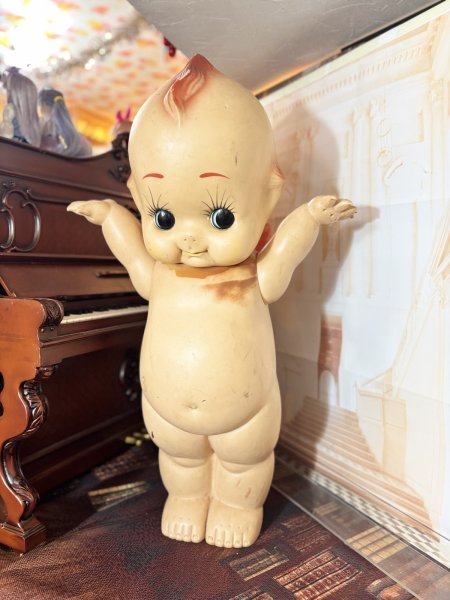 画像1: ヴィンテージキューピー羽根有54cm (1)