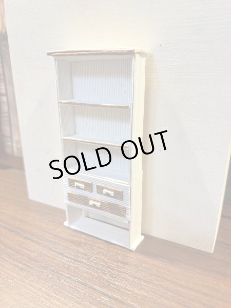 画像3:  1/12スケールサイズ白いシェルフ (3)