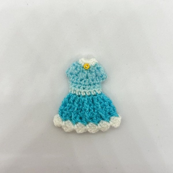 画像1: プチブライス相当size『ブルーニットワンピース』 (1)