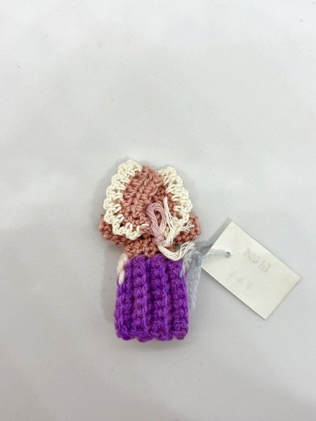 画像3: プチブライス相当size『パープル系ニットワンピース&ティペット』 (3)