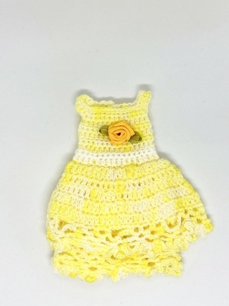 画像1: 『パステルイエローニットワンピース』27cmドールやネオブライス又はリカちゃん 相当size (1)