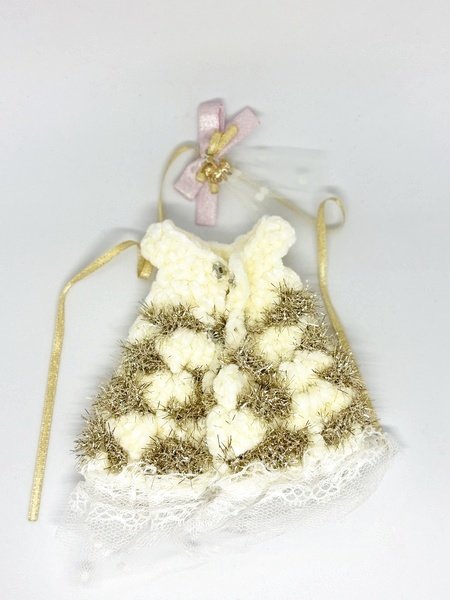 画像3: ネオブライス size『ホワイトニットのパーティードレスとヘアリボンのセット』 (3)