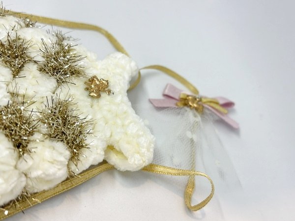 画像4: ネオブライス size『ホワイトニットのパーティードレスとヘアリボンのセット』 (4)